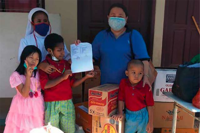 Berbagi Keceriaan dari teman-teman Panti Asuhan Fajar Baru, Setu, Cibitung